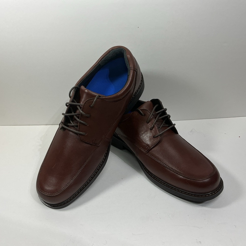 Drew Park Brown Leather Orthopedic Shoes Mens Sz 12W Oxford Comfort P433 New